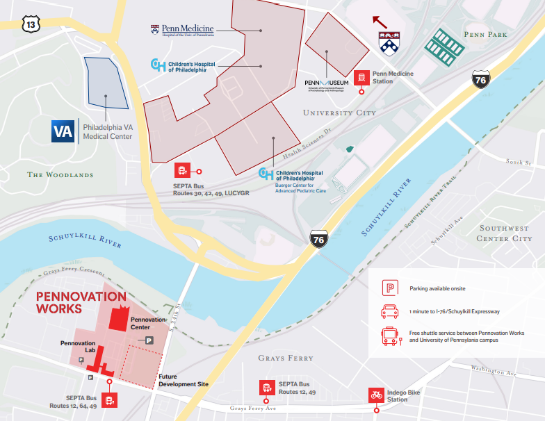 Pennovation Works Map