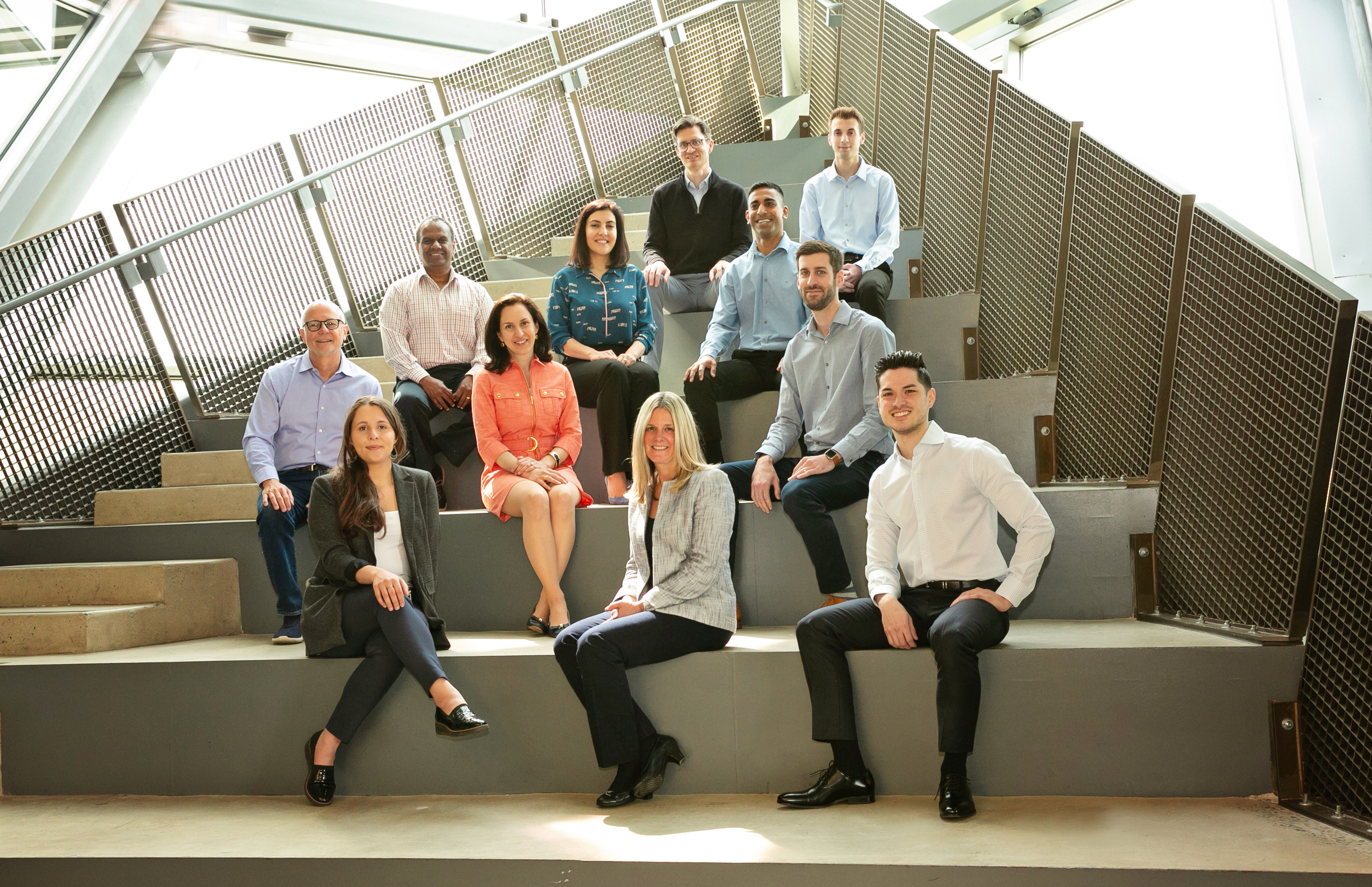 interius team on pennovation center pitch bleacher interius team photo