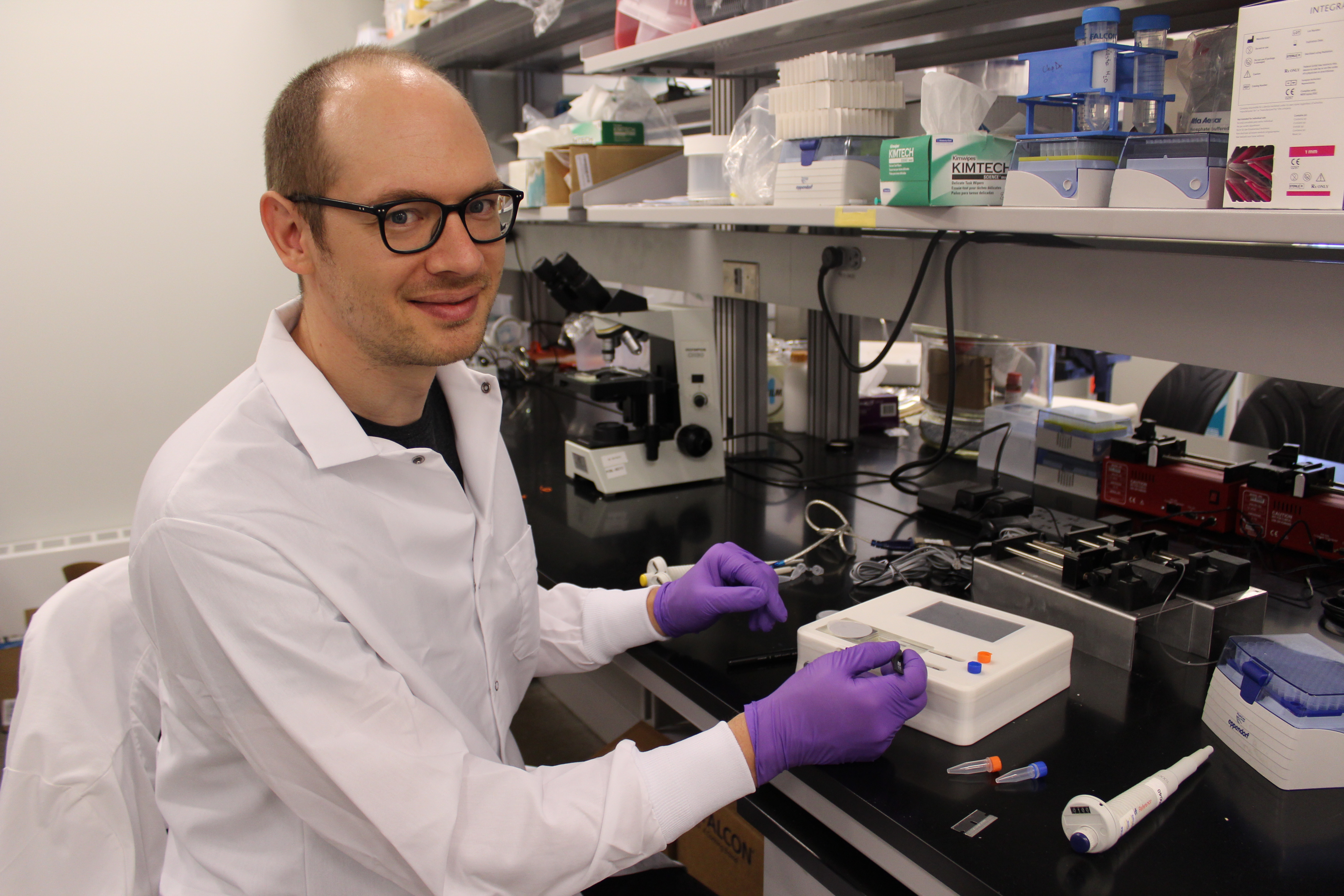Buser working on technology Joshua Buser, VP of Research & Development