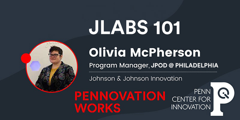 Promotional Flyer with Photograph of Speaker Olivia McPherson for JLABS 101