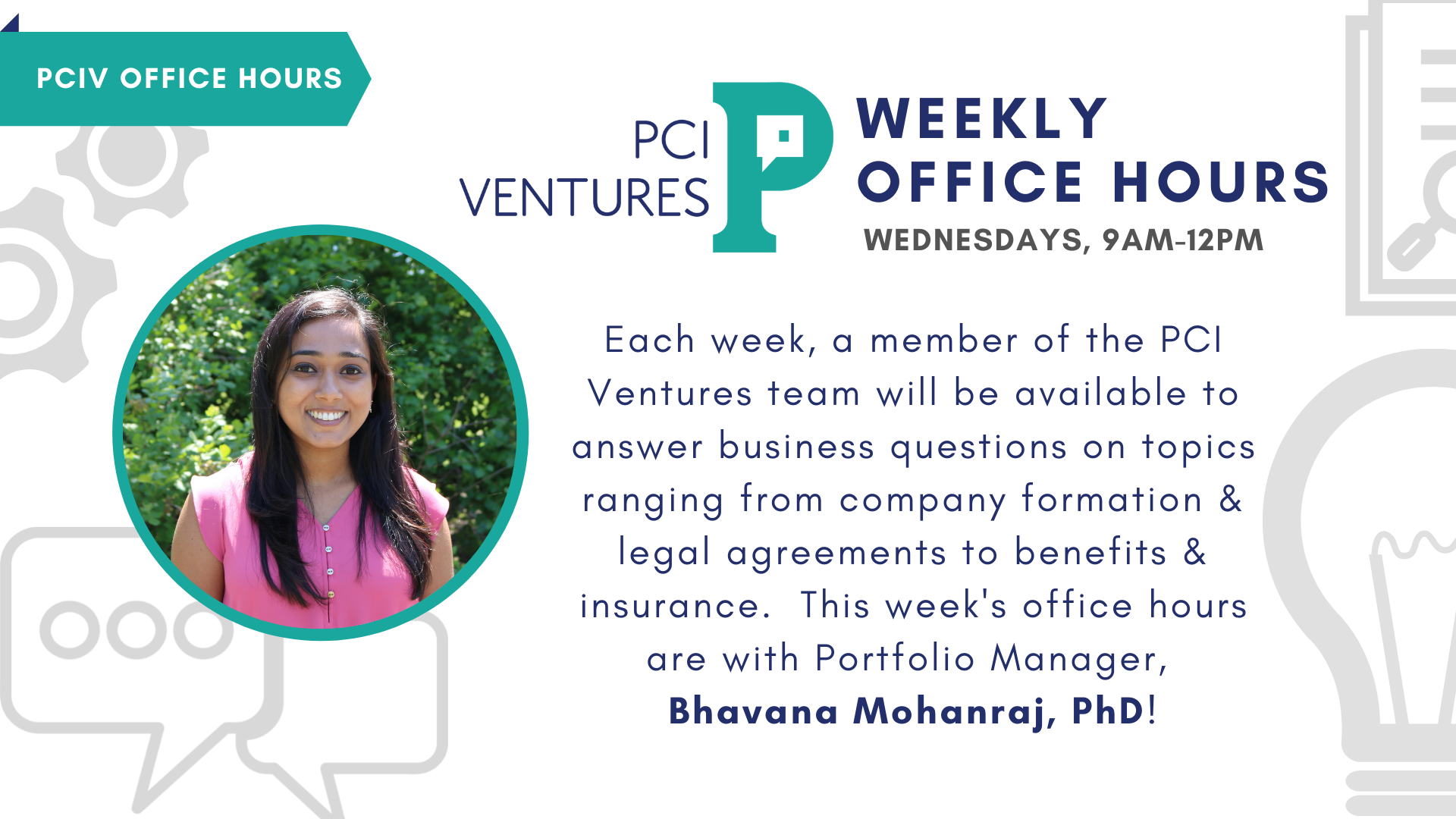 PCIV Office Hours-Bhavana Mohanraj-F22 PCIV Office Hours-Bhavana Mohanraj-F22