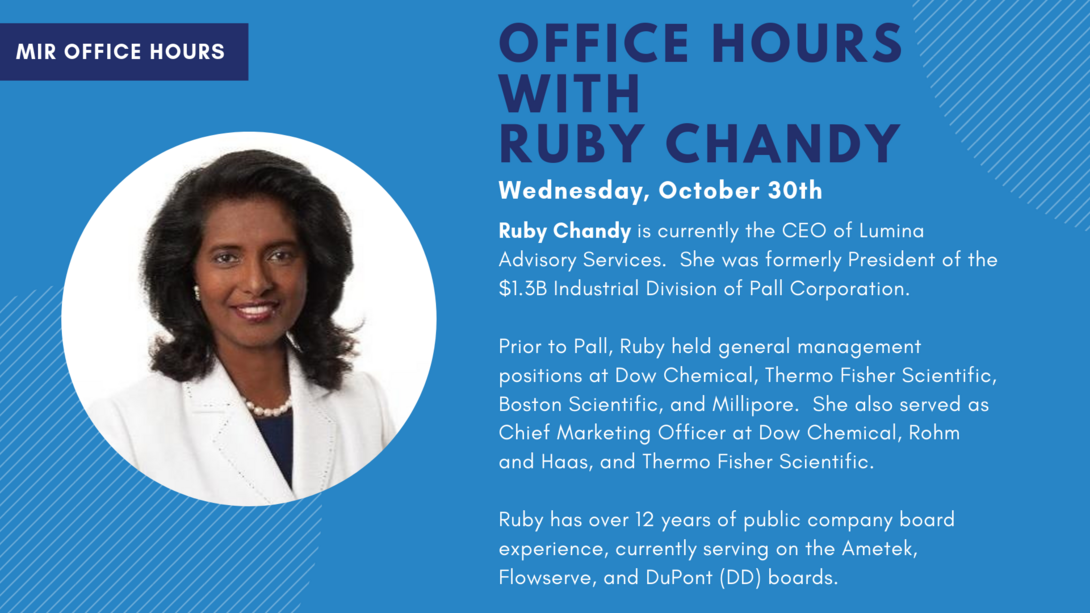 Ruby Chandy Office Hours