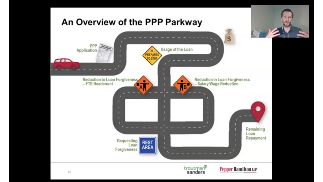 screenshot of a slide from the presentation that shows a winding road